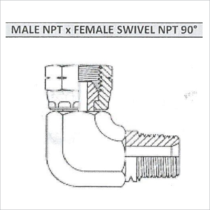 MALE NTP x FEMALE SWIVEL NPT 90°